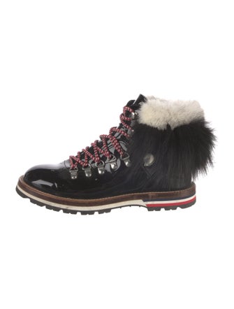 Moncler Patent Leather Hiking Boots