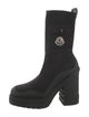 Moncler Embroidered Accent Sock Boots