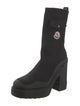 Moncler Embroidered Accent Sock Boots