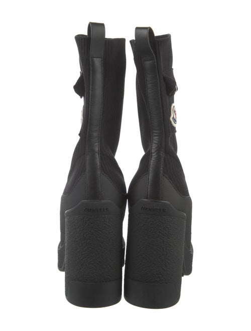 Moncler Embroidered Accent Sock Boots