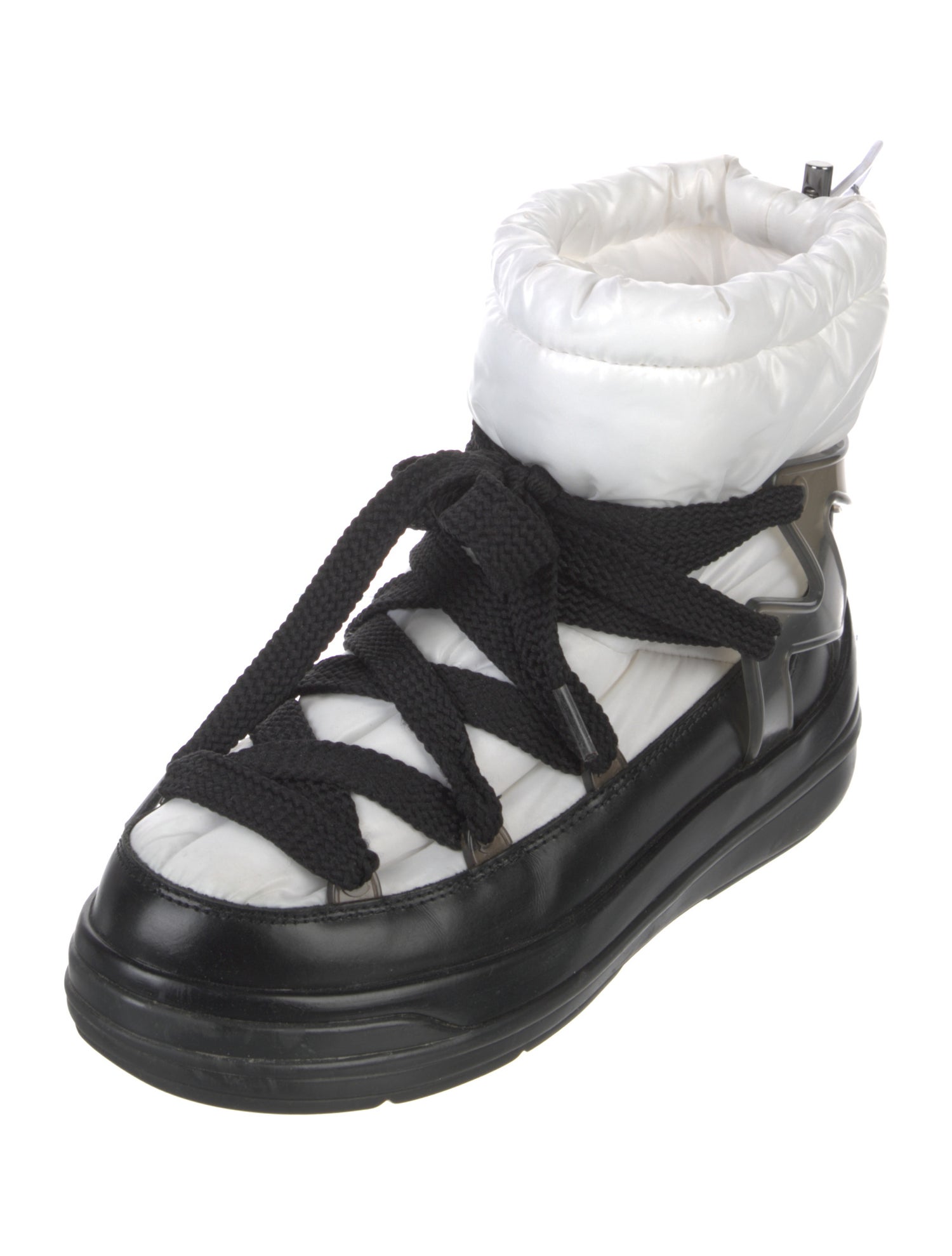 Moncler Leather Colorblock Pattern Boots