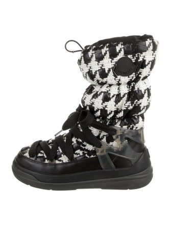 Moncler Printed Lace-Up Boots