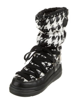 Moncler Printed Lace-Up Boots
