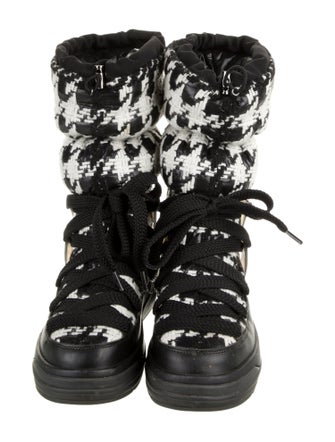 Moncler Printed Lace-Up Boots