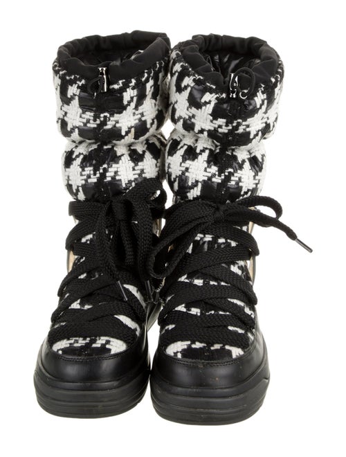 Moncler Printed Lace-Up Boots