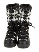 Moncler Printed Lace-Up Boots