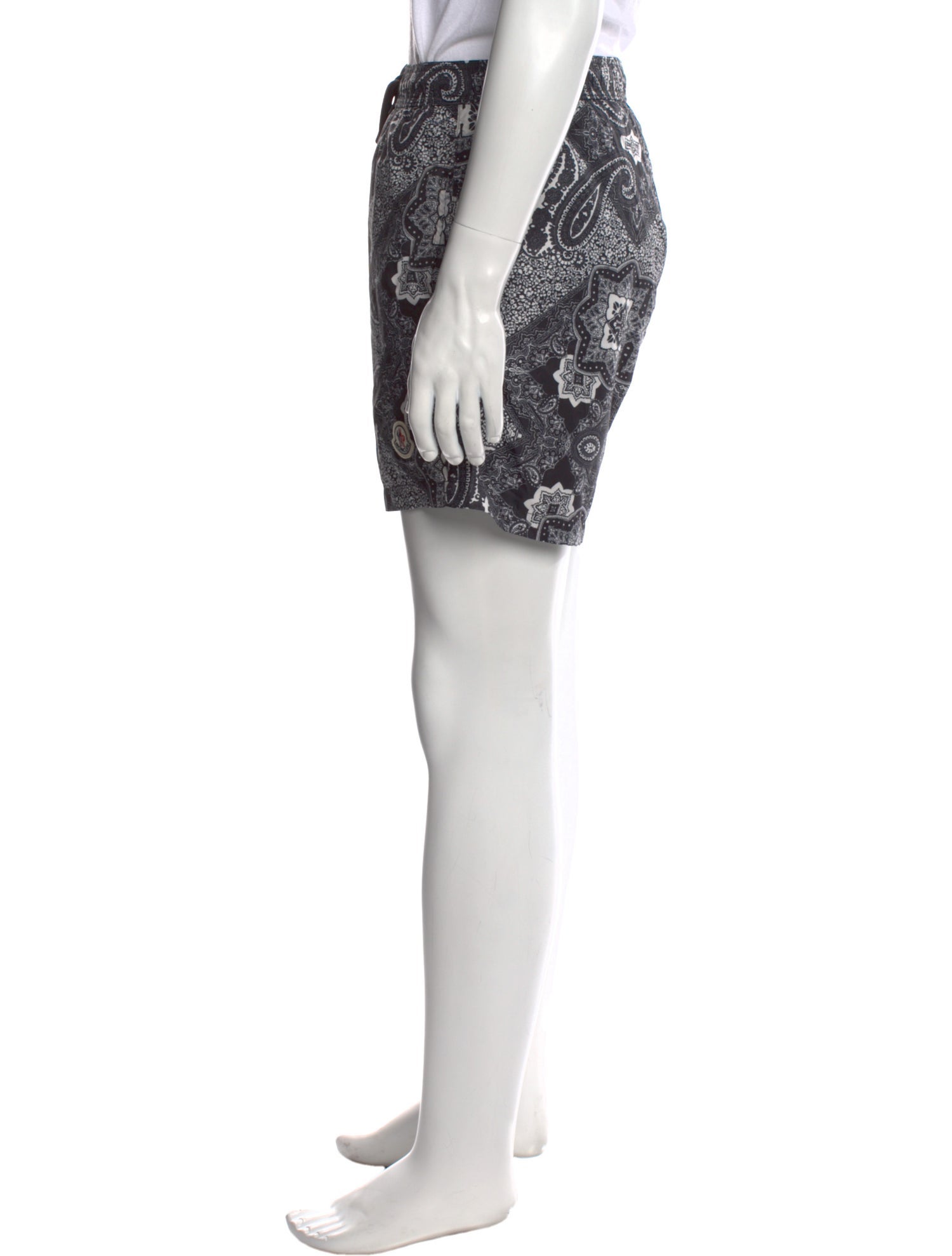 Moncler Printed Embroidered Accent Swim Trunks w/ Tags