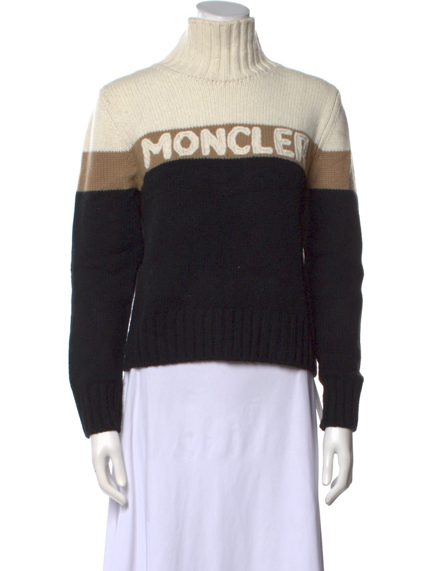 Moncler Wool Colorblock Pattern Sweater