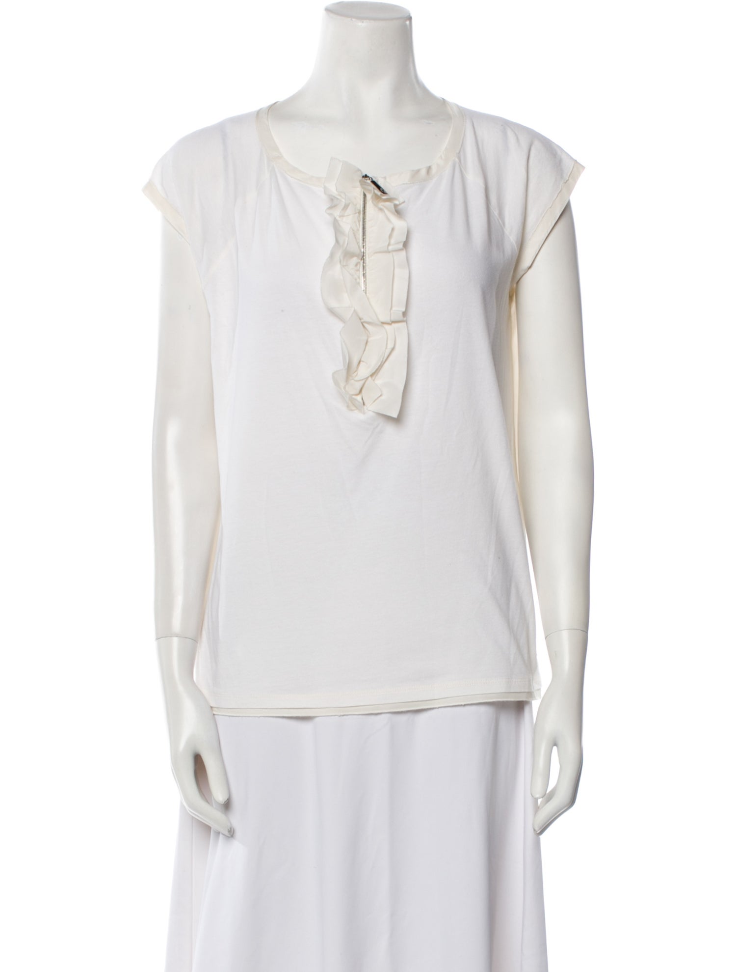 Moncler V-Neck Short Sleeve Blouse