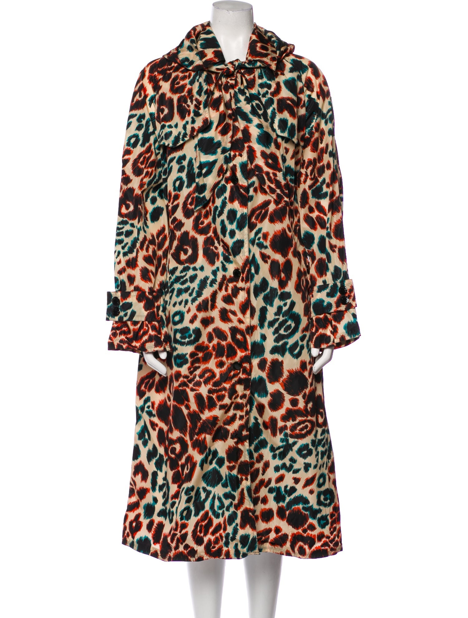 Moncler Animal Print Trench Coat w/ Tags