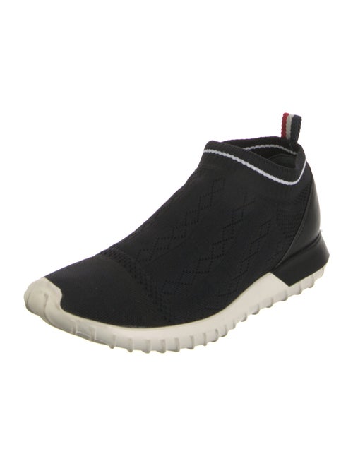 Moncler Leather Trim Embellishment Sock Sneakers