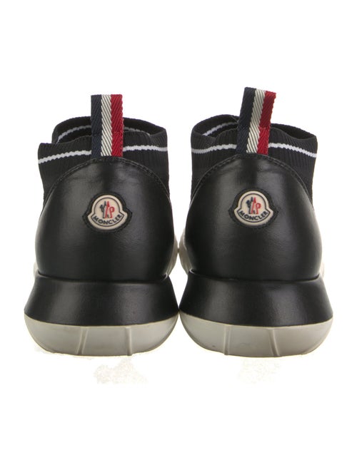 Moncler Leather Trim Embellishment Sock Sneakers