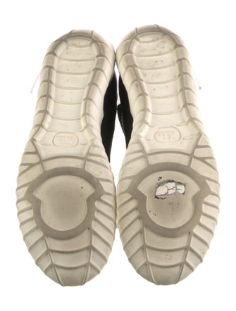 Moncler Leather Trim Embellishment Sock Sneakers