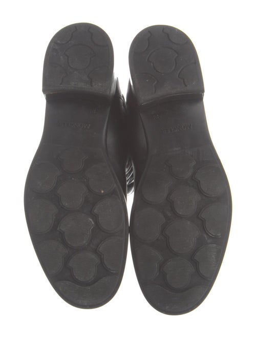 Moncler Quilted Pattern Leather Rain Boots