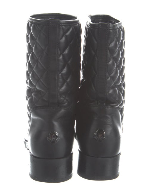 Moncler Quilted Pattern Leather Rain Boots