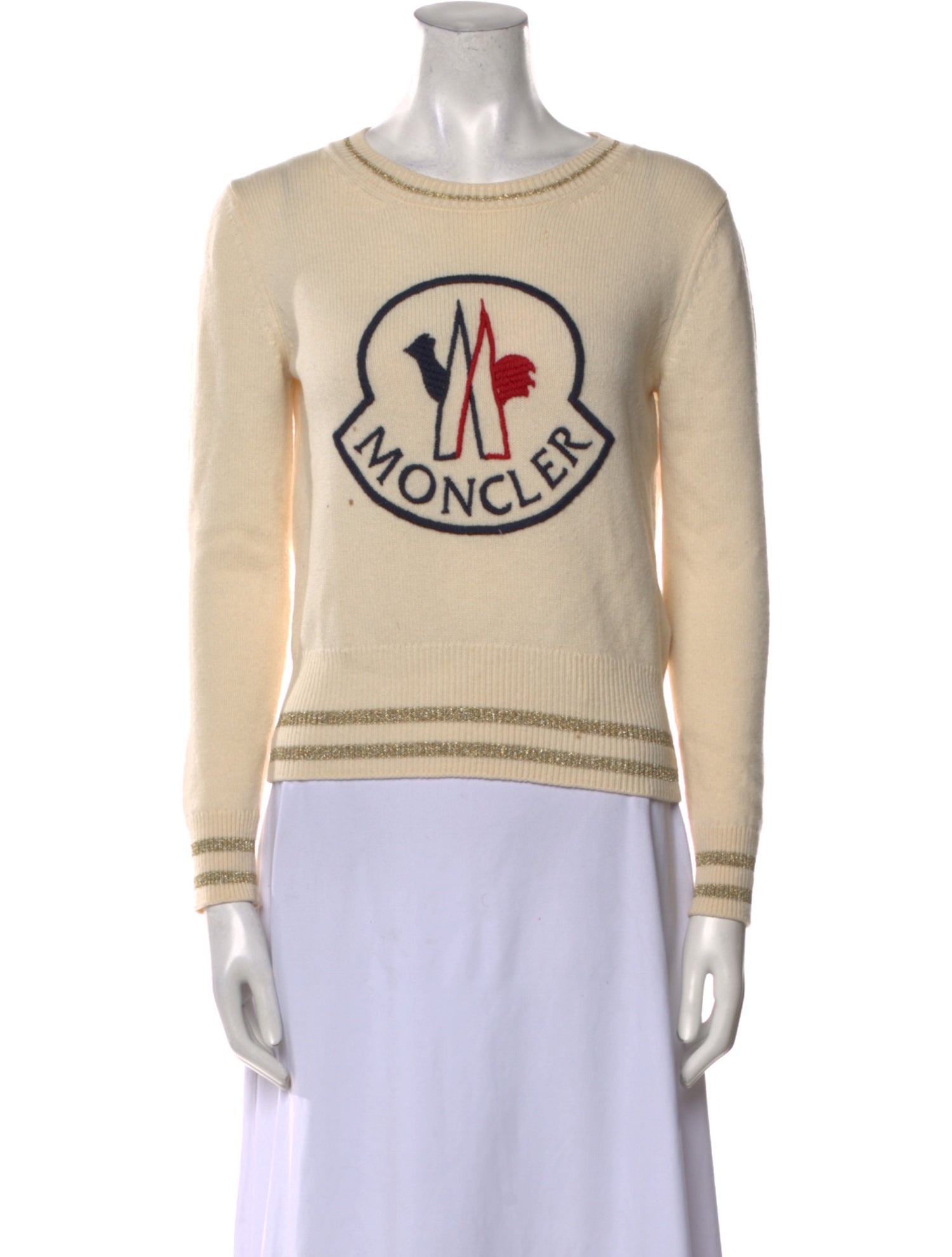 Moncler Virgin Wool Graphic Print Sweater