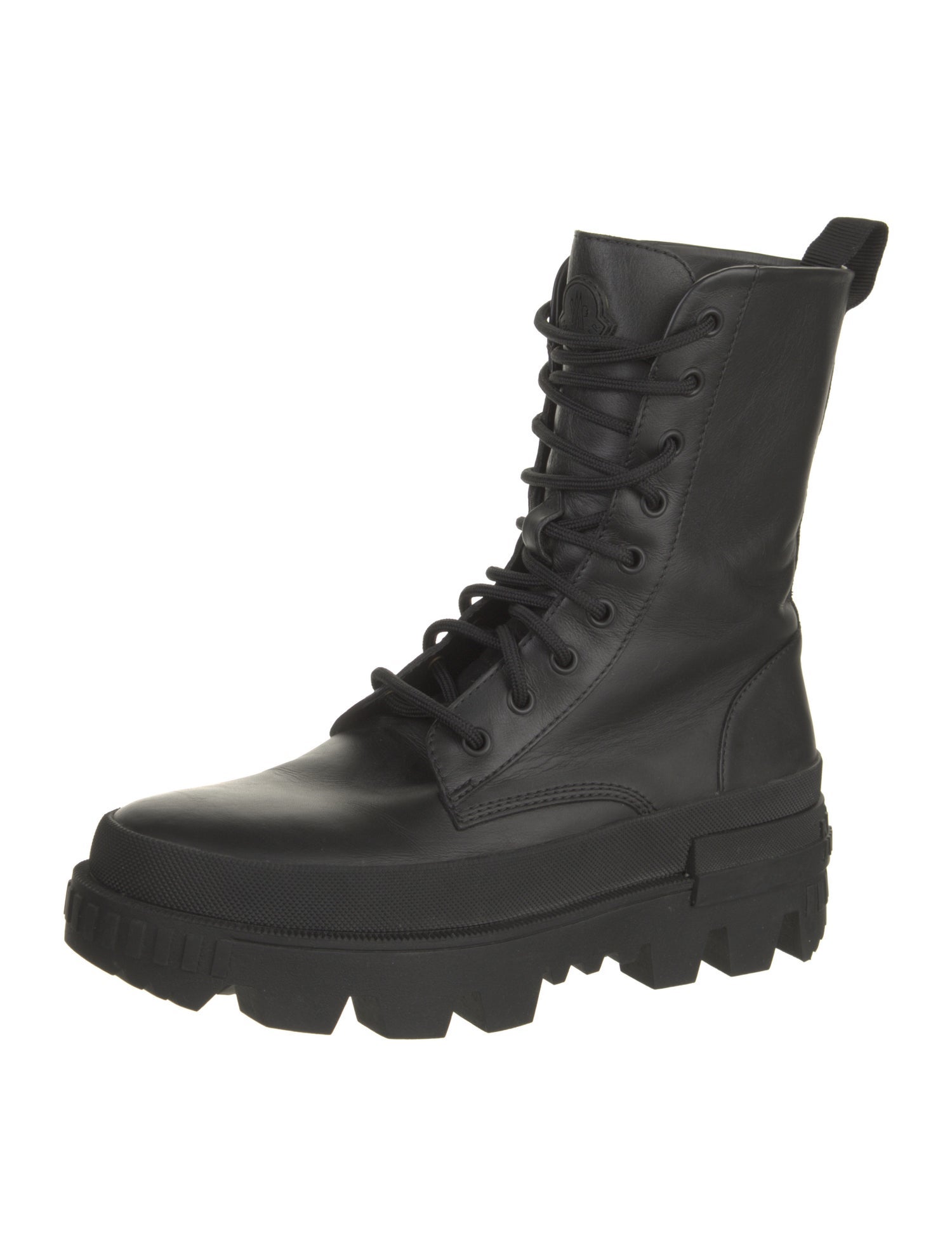 Moncler Leather Combat Boots