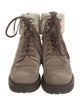 Moncler Suede Colorblock Pattern Combat Boots