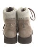 Moncler Suede Colorblock Pattern Combat Boots