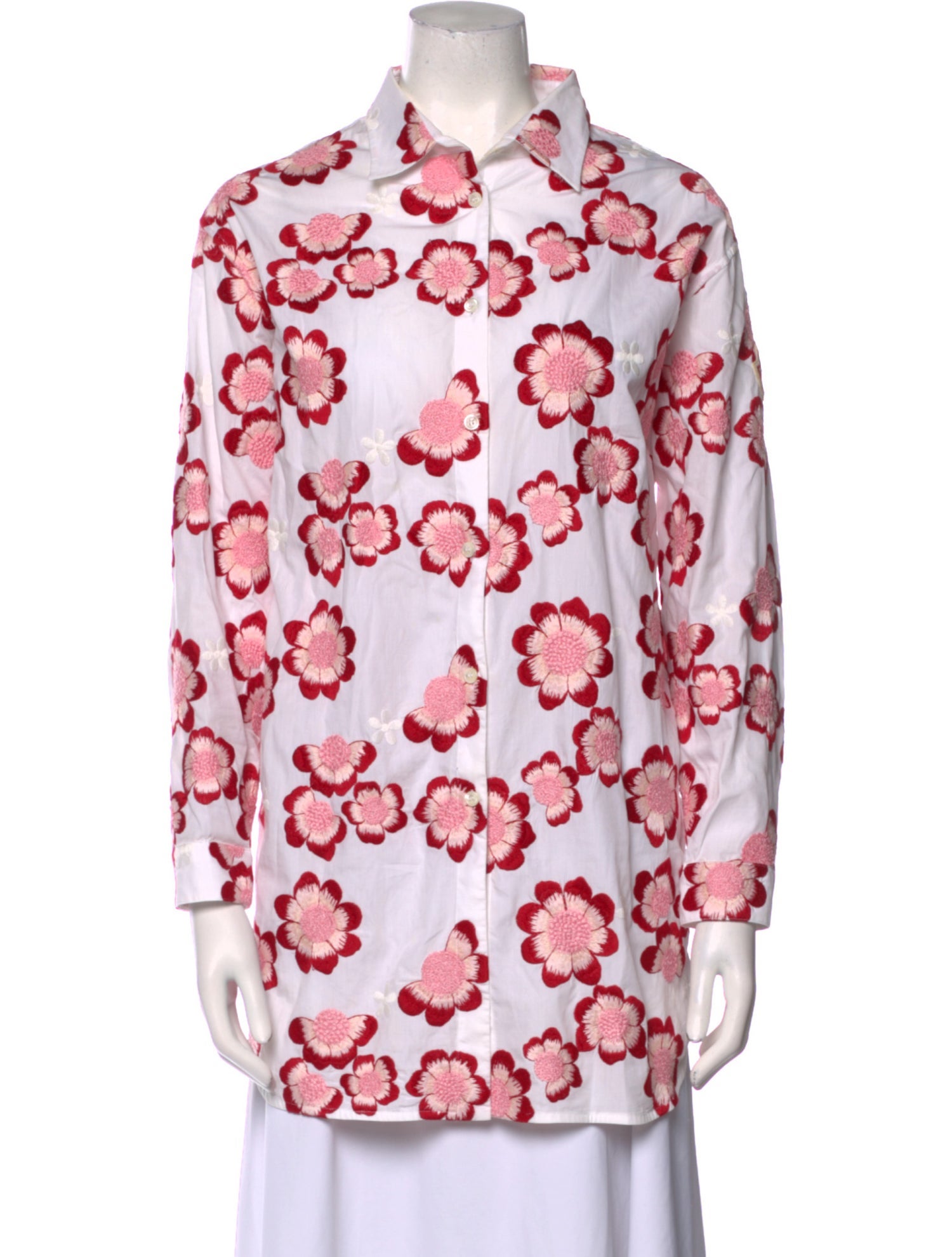 Moncler Floral Print Long Sleeve Tunic