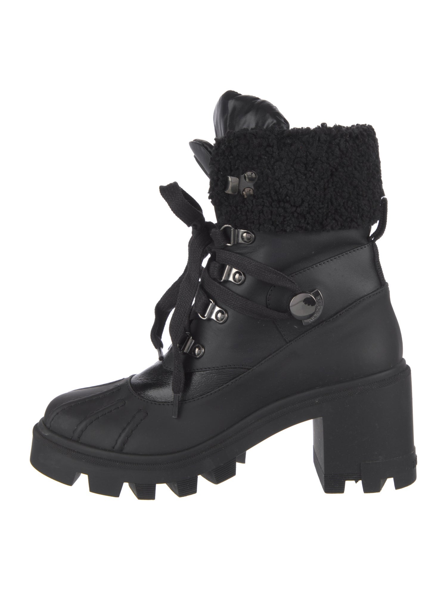 Moncler Corinne Leather Combat Boots