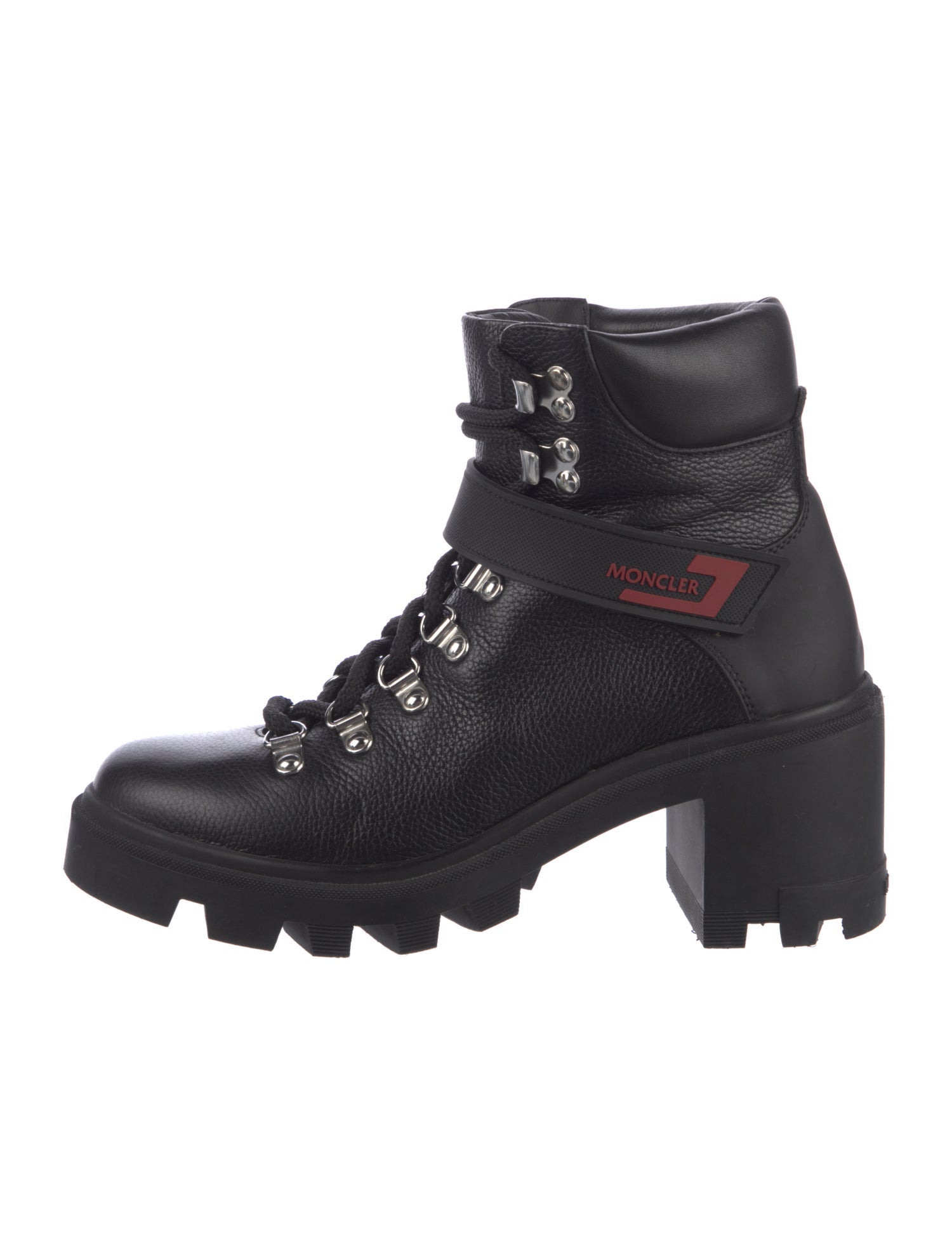 Moncler Leather Combat Boots