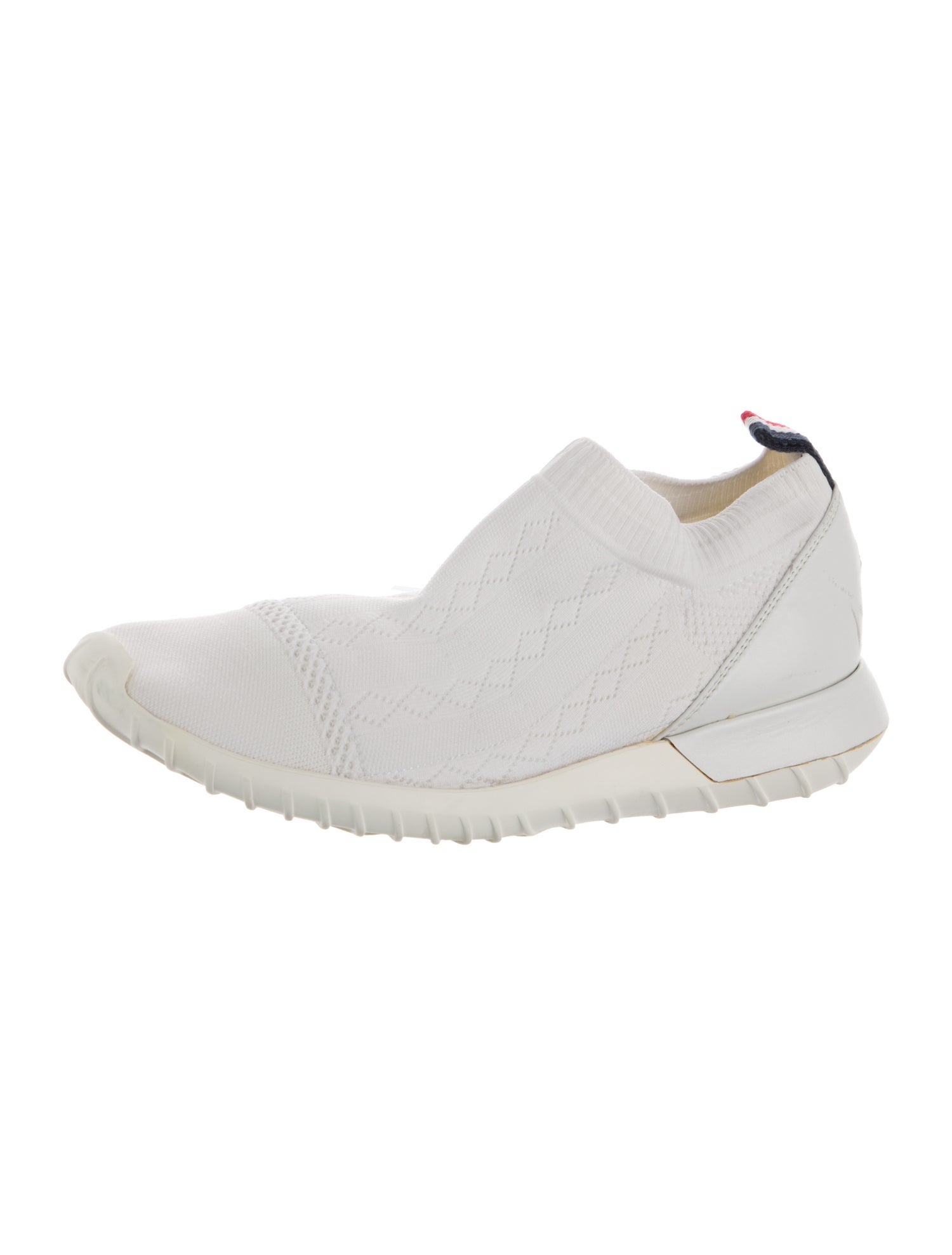 Moncler Leather Trim Embellishment Sneakers