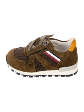 Moncler Kids Brown Pattern Printed Low Top Sneakers