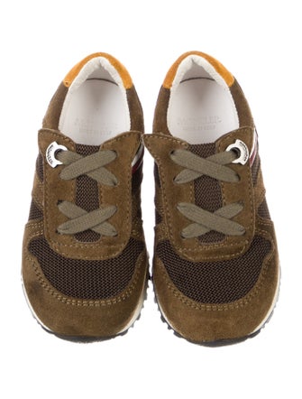 Moncler Kids Brown Pattern Printed Low Top Sneakers