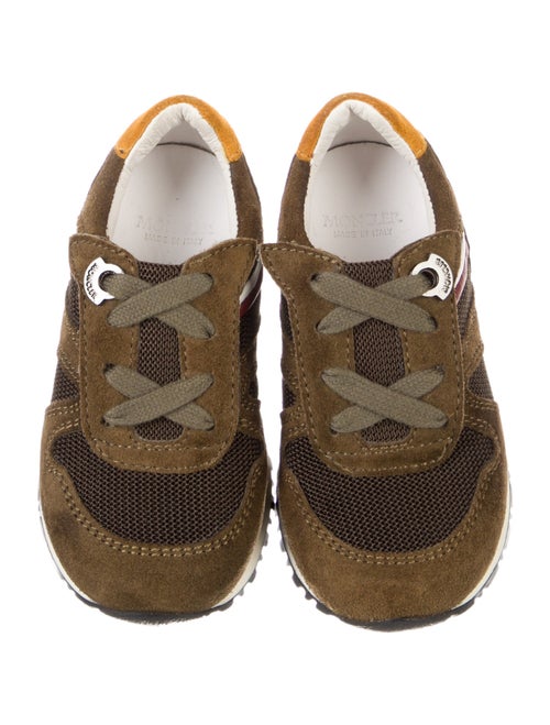 Moncler Kids Brown Pattern Printed Low Top Sneakers