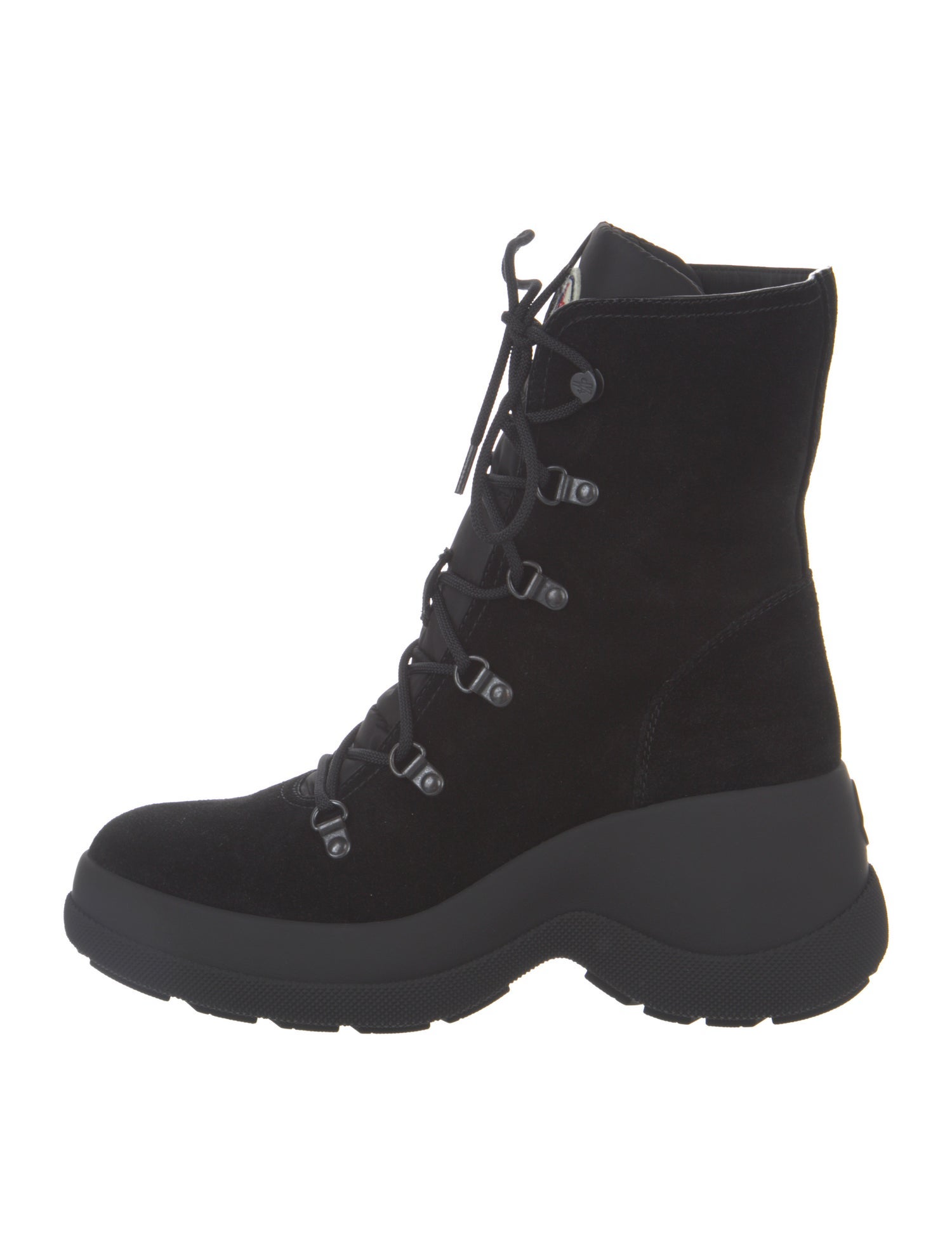 Moncler Suede Lace-Up Boots