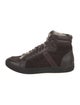 Moncler Quilted Pattern Suede Sneakers
