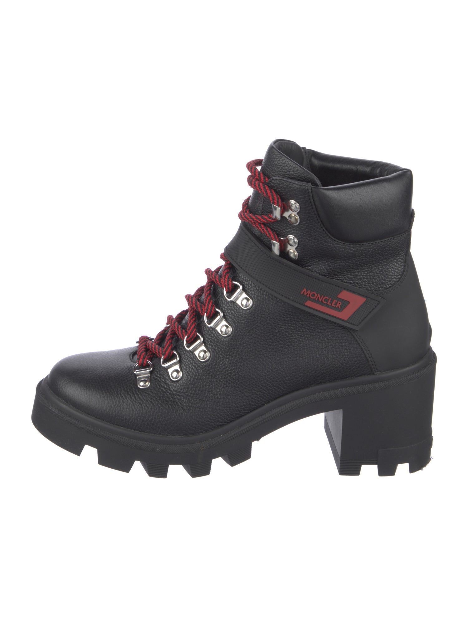 Moncler Leather Combat Boots