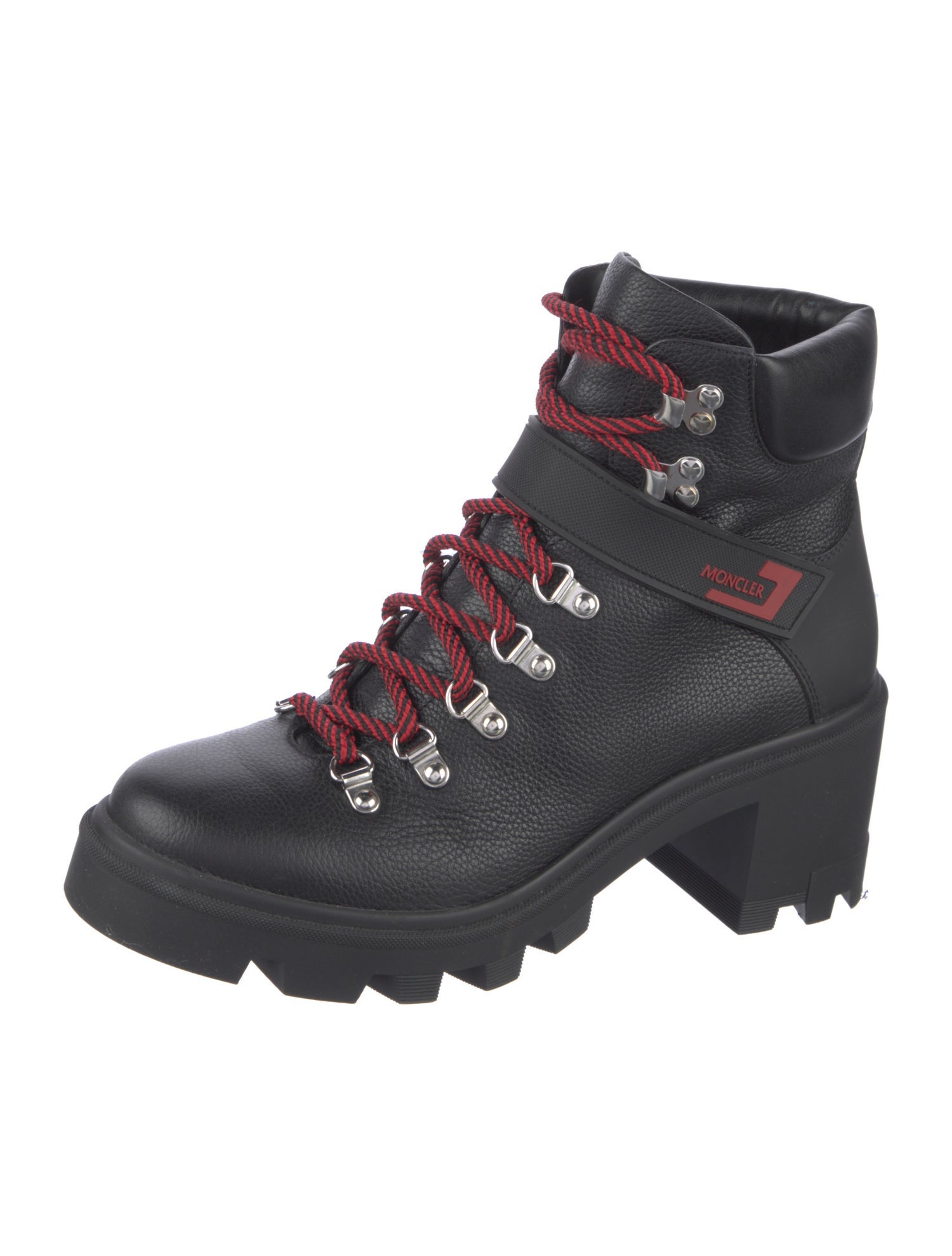 Moncler Leather Combat Boots