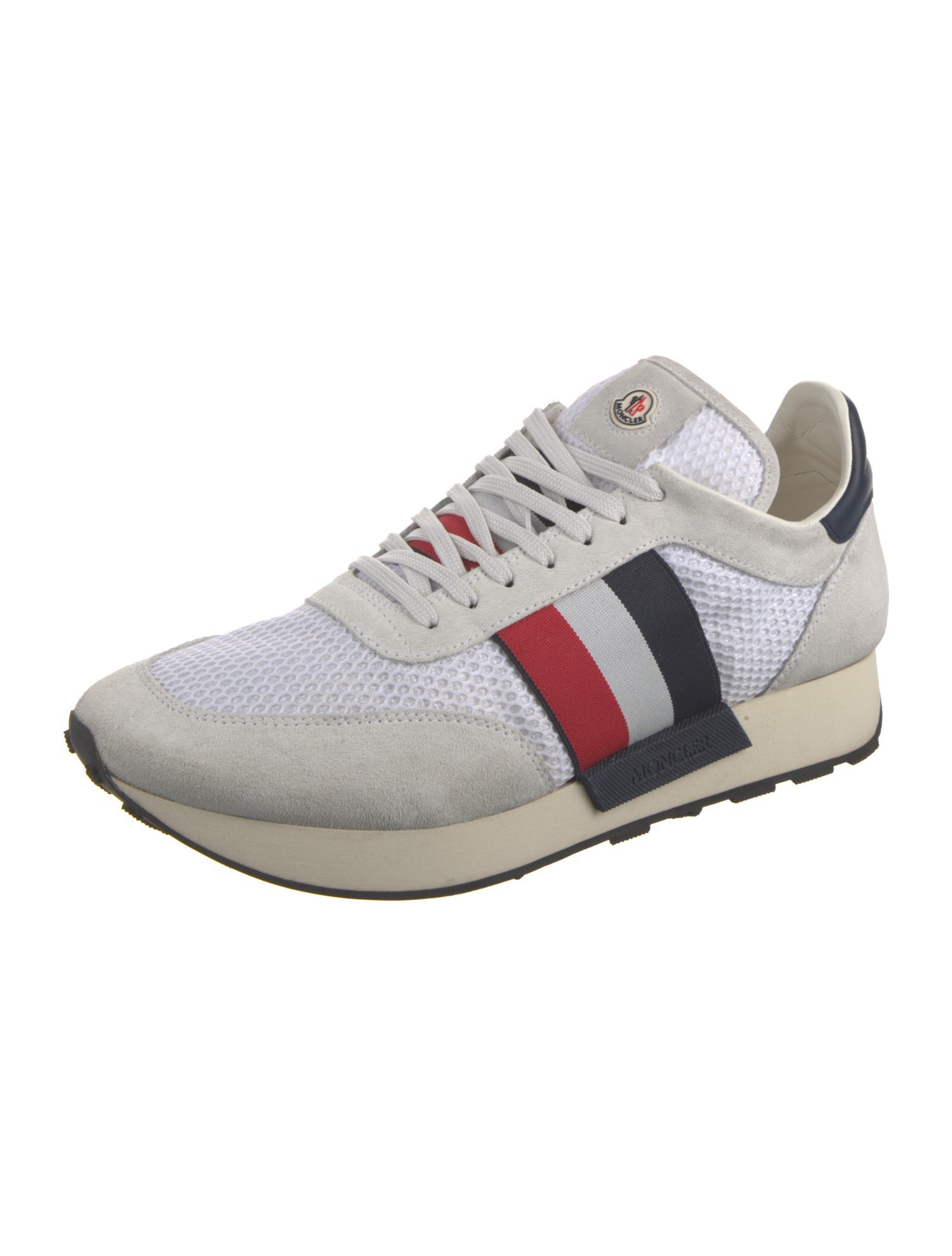 Moncler Suede Colorblock Pattern Athletic Sneakers