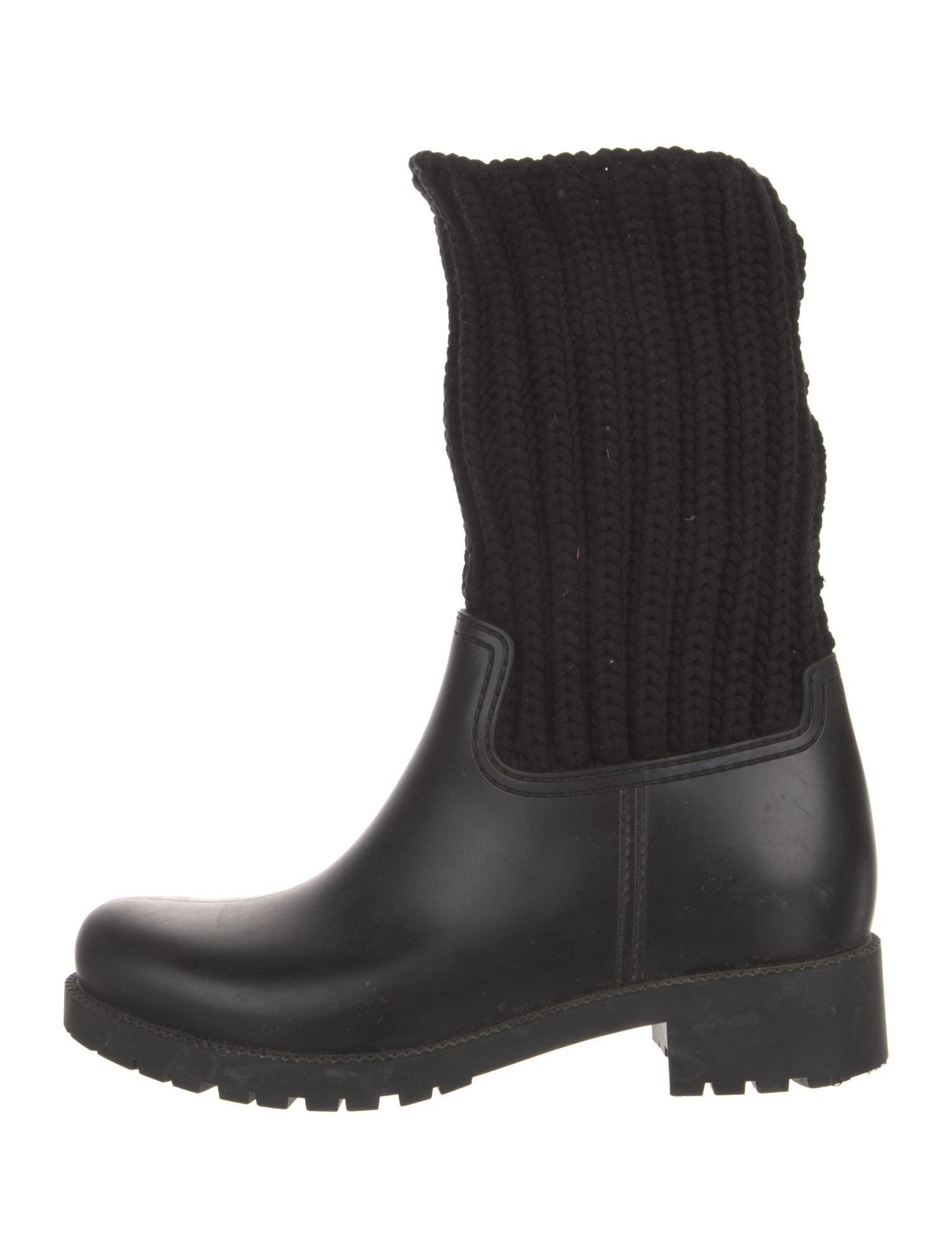 Moncler Leather Rain Boots