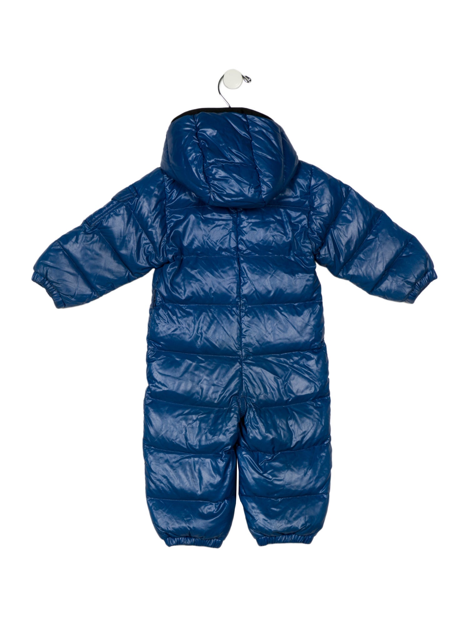 Moncler infant boys' blue puffer onesie