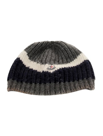 Moncler Hats Striped Wool Beanie