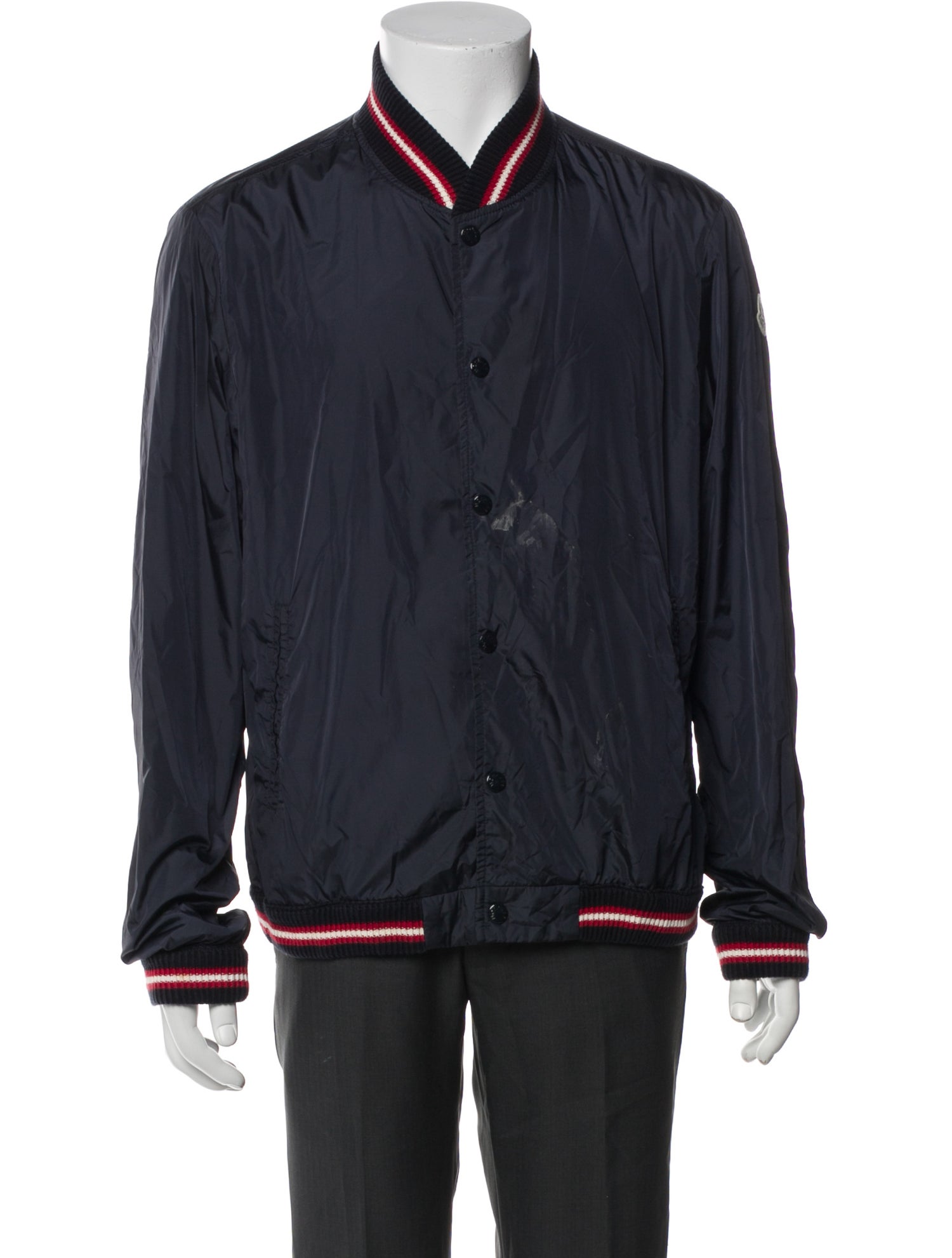 Moncler Striped Bomber Jacket