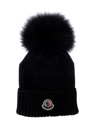 Moncler Wool Beanie with Pom Pom