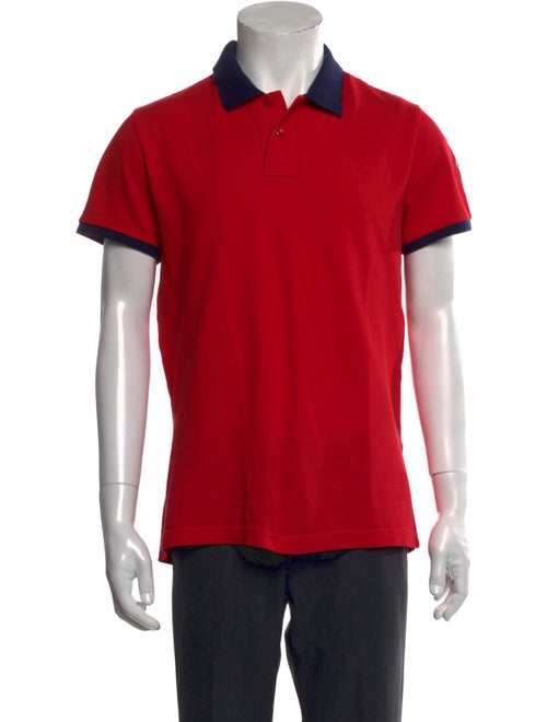 Moncler Colorblock Pattern Collar Polo Shirt