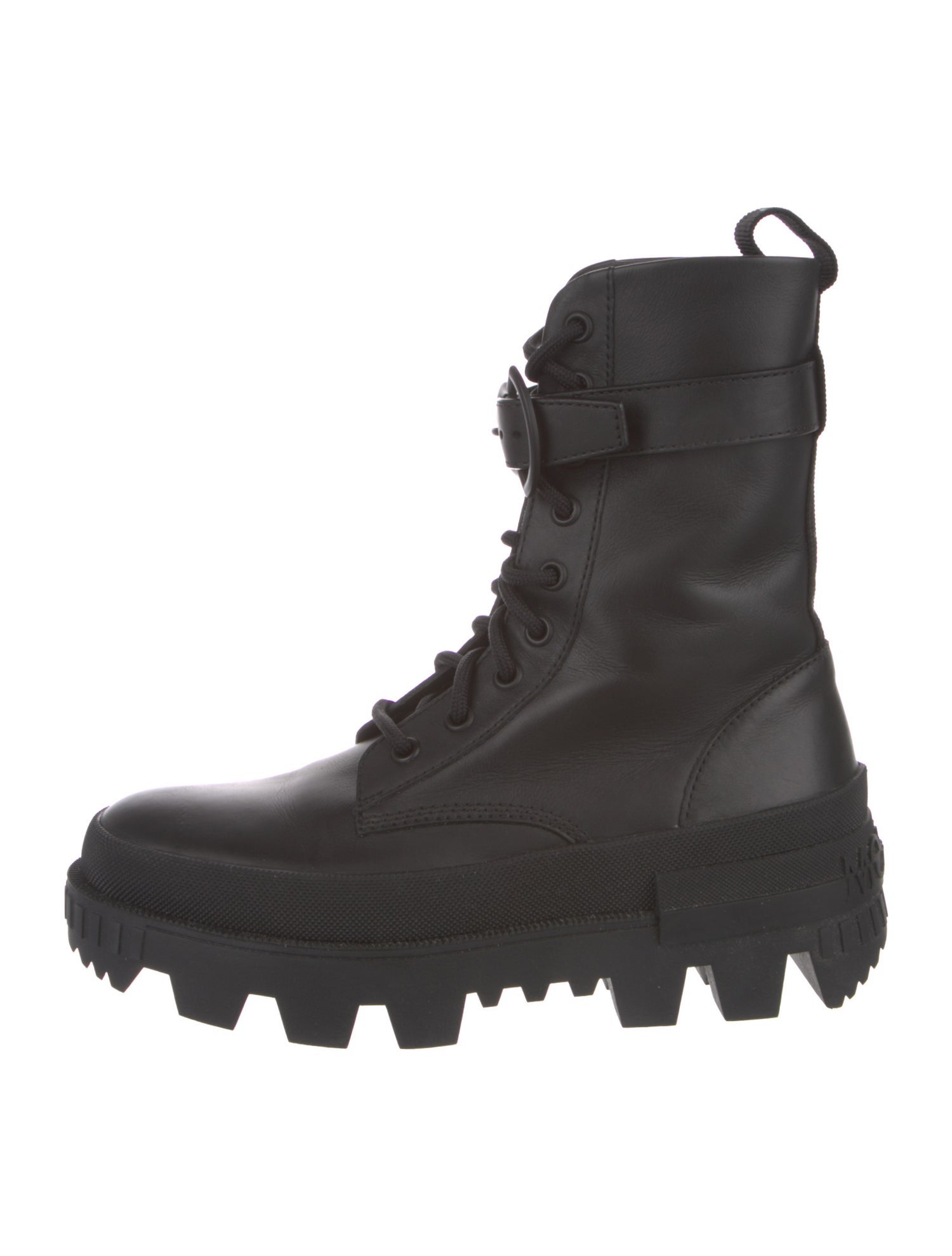 Moncler Leather Combat Boots