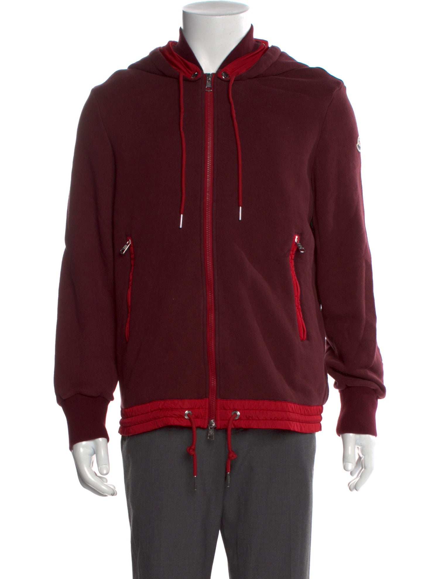 Moncler V-Neck Long Sleeve Hoodie