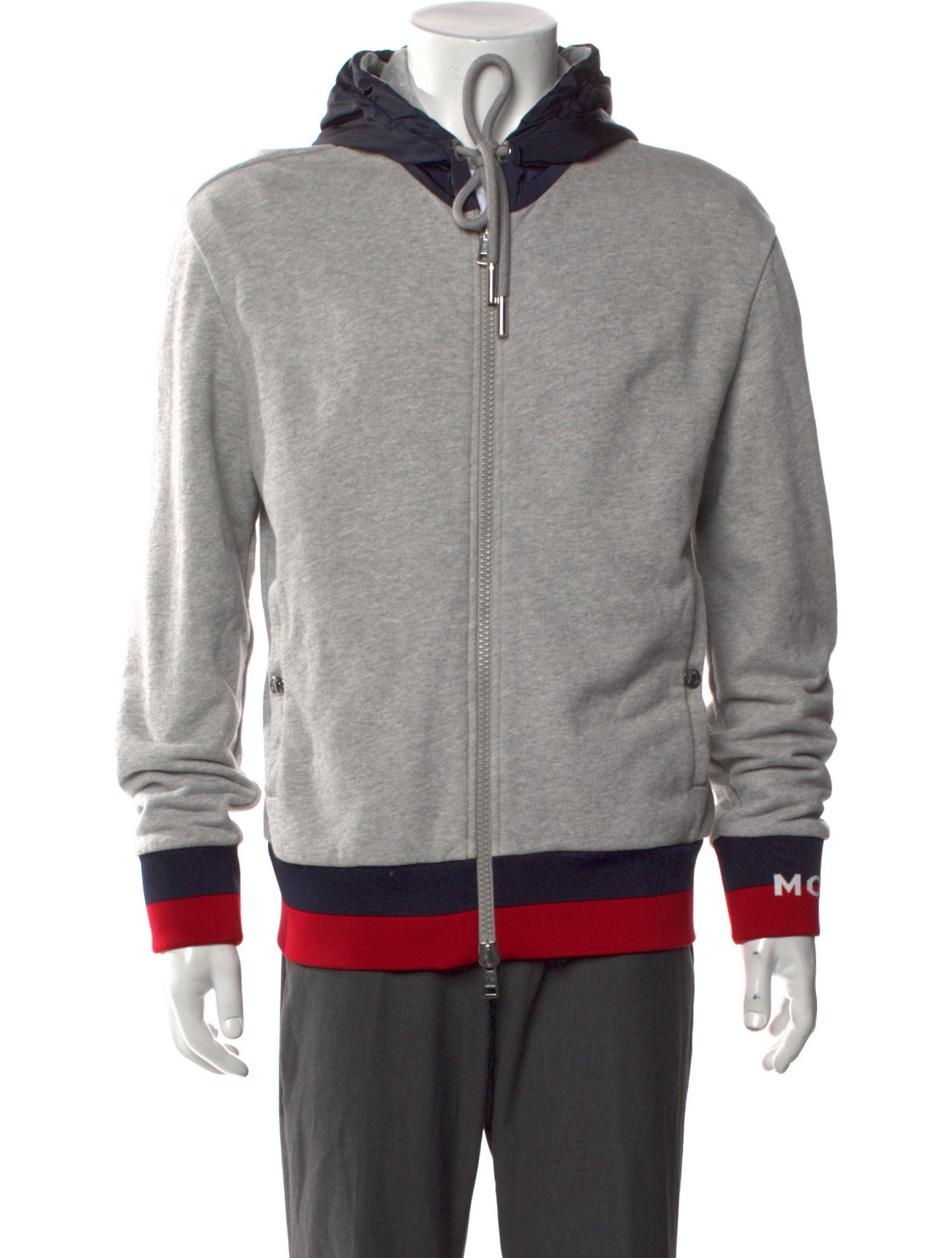 Moncler Striped Crew Neck Hoodie