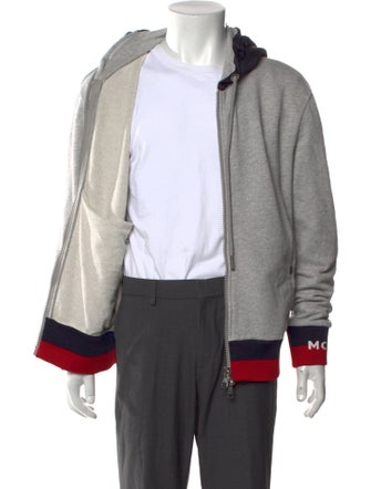 Moncler Striped Crew Neck Hoodie