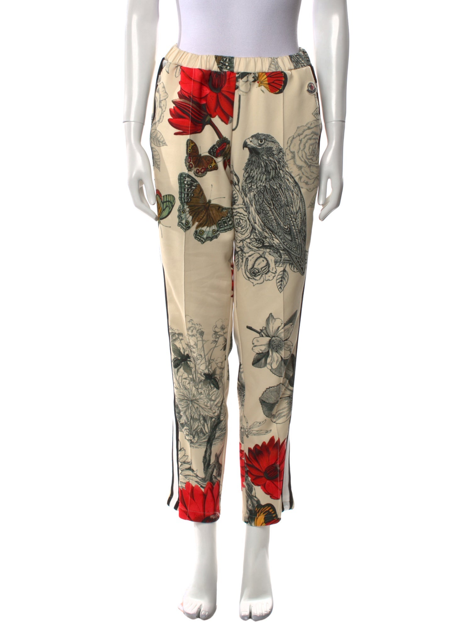 Moncler Floral Print Straight Leg Pants