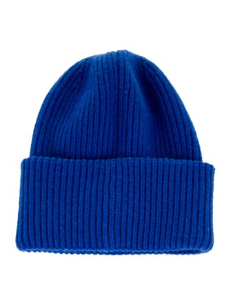 Moncler Blue Knit Embroidered Beanie