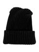 Moncler Black Knit Embroidered Beanie