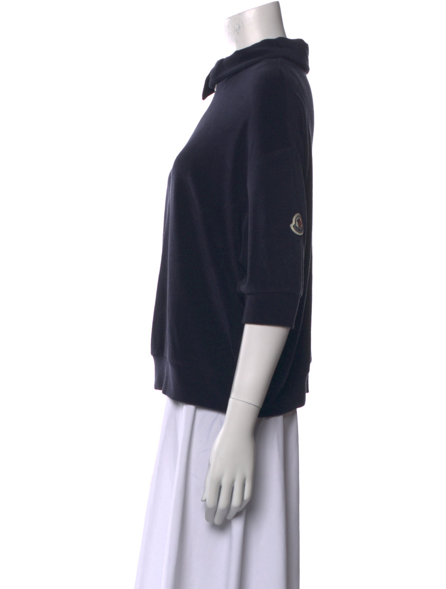 Moncler V-Neck Three-Quarter Sleeve Sweatshirt