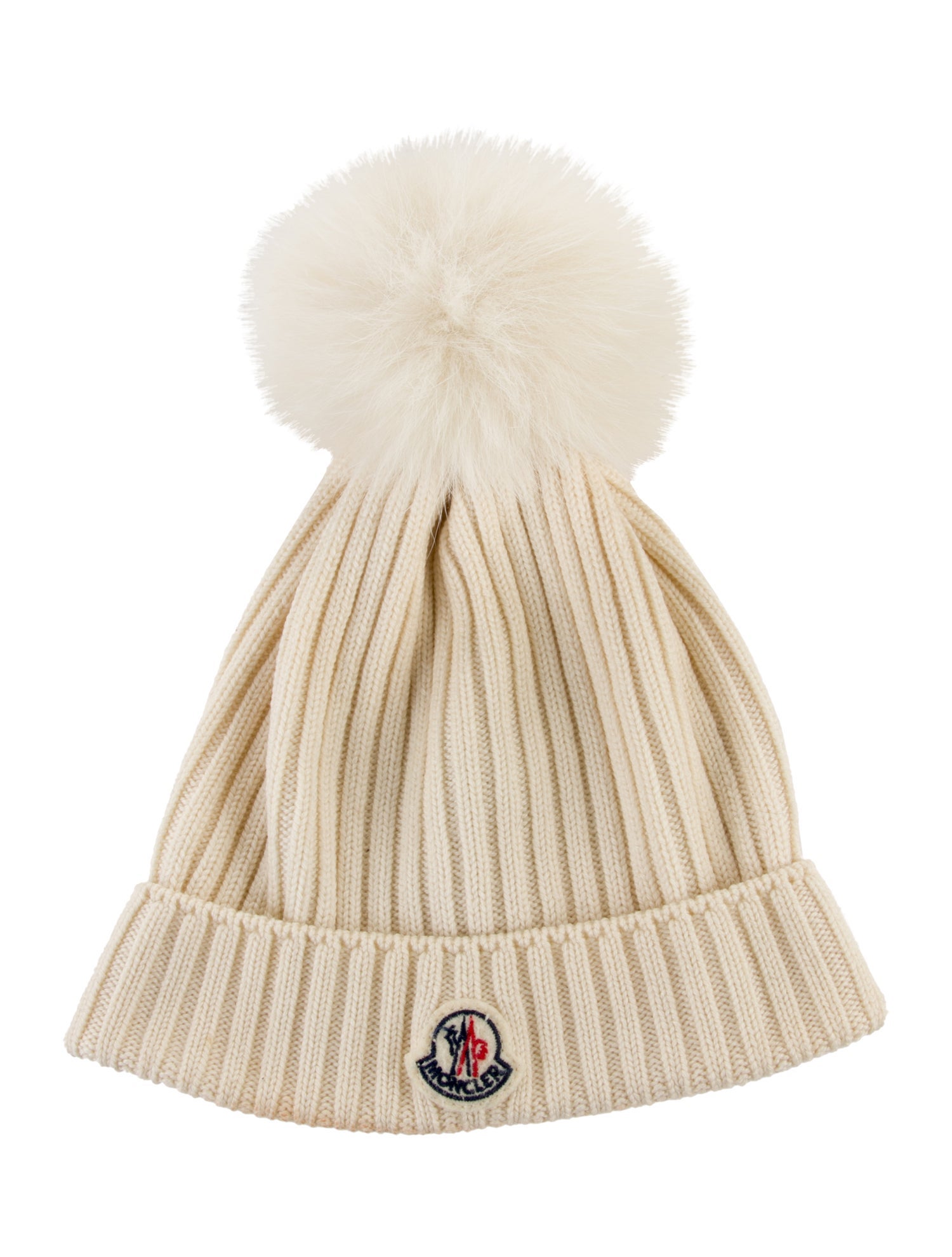 Moncler Embroidered Logo Pom-Pom Knit Beanie